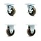 Service Caster SCC 4 in x 1.5 High Temp Phenolic Wheel Caster - 2 Swivel w/Brakes/2 Rigid, 4PK SCC-20S415-PHSHT-TP2-TLB-2-R415-2 - alternate 1